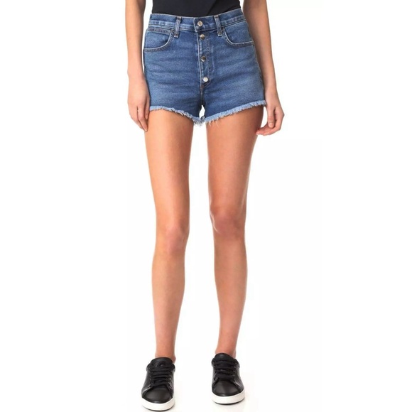 rag & bone /JEAN Lou Bluehill Blue Cut Off Denim Shorts - Picture 4 of 13